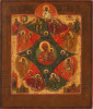 Antique 19c Russian icon of the Burning Bush (9246)