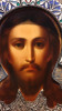 Antique 19c 84 Silver Enamel Russian icon of Christ Mandylion (627)