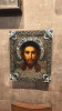 Antique 19c 84 Silver Enamel Russian icon of Christ Mandylion (627)