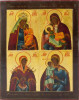 Antique 18c Russian Icon of Four Parts (3788)
