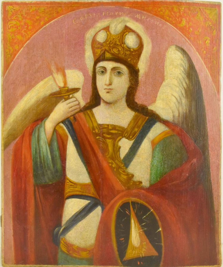 Antique 19c Russian Icon of St Mihail (14240)
