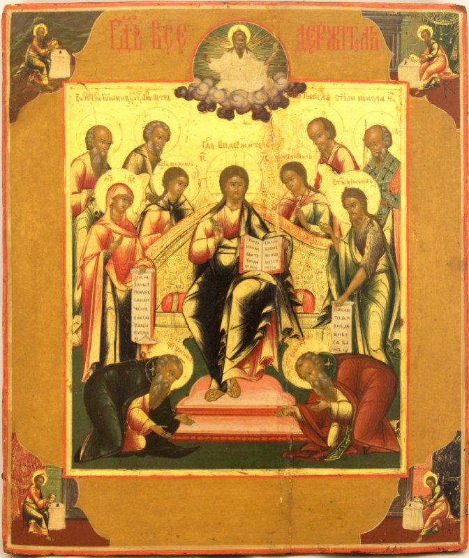 Antique 19c Russian Icon of Deesis (95331)