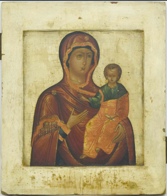 Antique 18c Russian Icon of the Smolensk(14541)