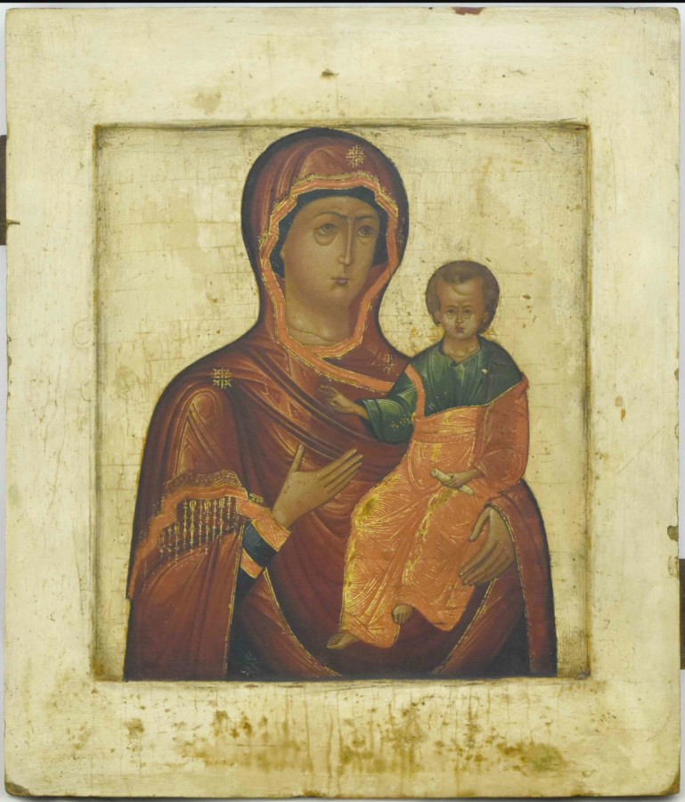 Antique 18c Russian Icon of the Smolensk(14541)