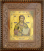 Antique 19c Russian Icon of the Christ Almighty & Kiot (15088)