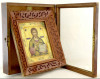 Antique 19c Russian Icon of the Christ Almighty & Kiot (15088)