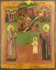 Antique 18c Russian Icon of The Three Parts (15258)