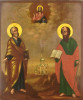 Antique Monumental 19c Russian Icon of the Peter and Paul (15047)