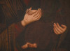 Antique 18c Spanish Madonna & child oil on canvas (8586)