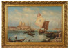 Antique 19c oil on canvas of Venice signed J.Beaufort (8123)
